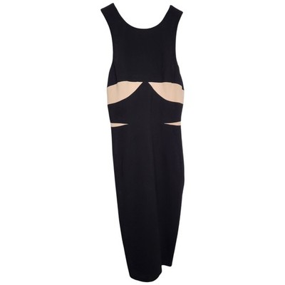 Alex Perry Dress Women Size 10 Black Nude Sleeveless Knee Length