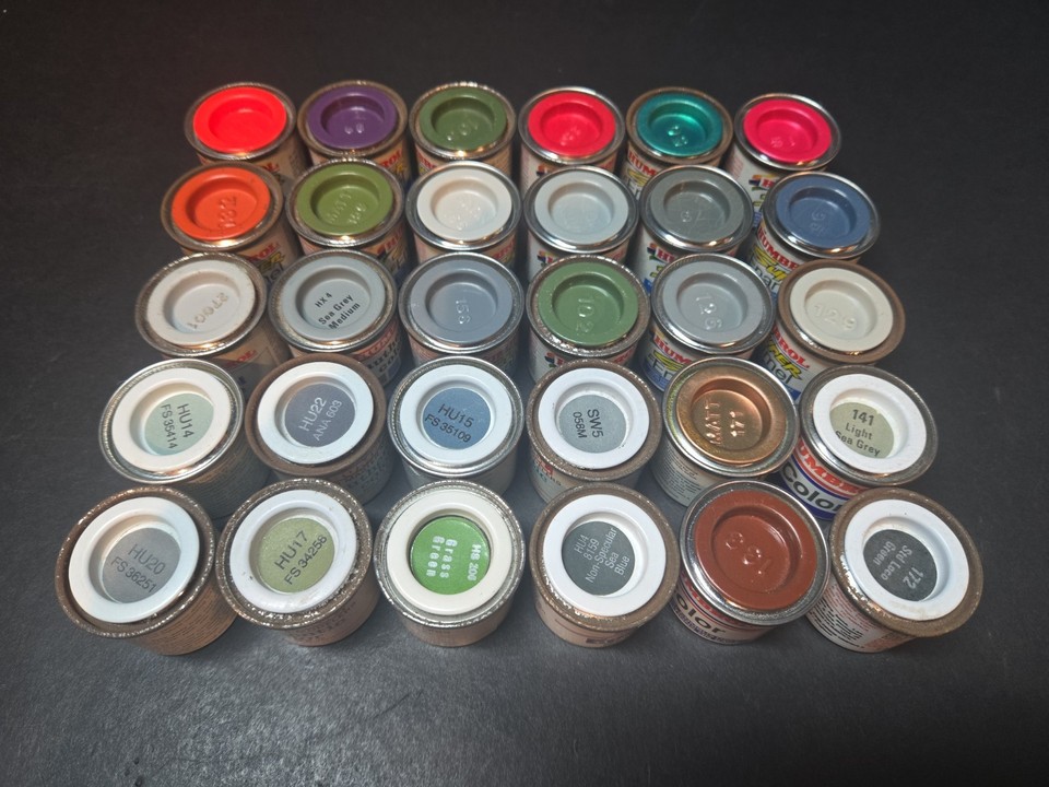 ADG Vintage Humbrol Enamel Paints 37 Set 10ml Various Colors! See ...