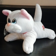 Tonka Pound Purr-ies White Cat Plush Stuffed Animal Small 6-14 in Vintage