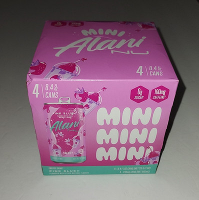 Alani Nu Pink Slush Mini Cube Energy Drink 4 Pack Zero Sugar 8.4 fl oz NEW