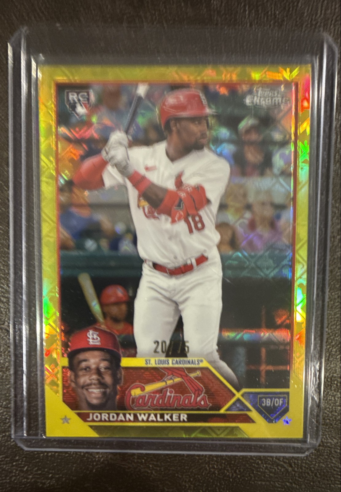 2023 Topps Chrome Logofractor Edition - Jordan Walker #209 Yellow Refractor /75