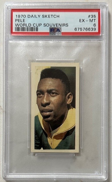 PELE 1970 Daily Sketch World Cup Souvenir Card PSA 6