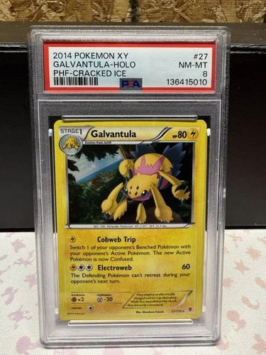 PSA 8 Galvantula Holo Cracked Ice Pokemon Phantom Forces Theme Deck #27