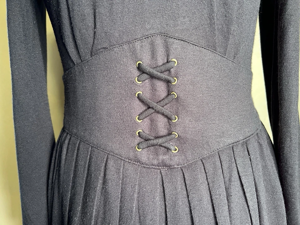 Jessica Howard Vintage Women’s Long Sleeve Black Whimsigoth Corset Dress|Size:6 - Image 3 of 4