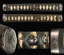 Spada giapponese Katana Tsuka manico attacco Koshirae ricambi antichi samurai usati