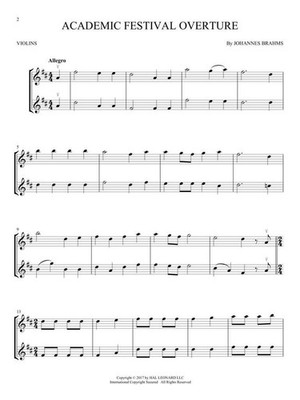 Classical Themes for Two Violins Book [Softcover] Violin Duet Hal Leonard