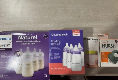 Baby Bottle Bundle Lot Philips Avent Lansinoh Comotomo Boon Nursh NEW Anti-Colic