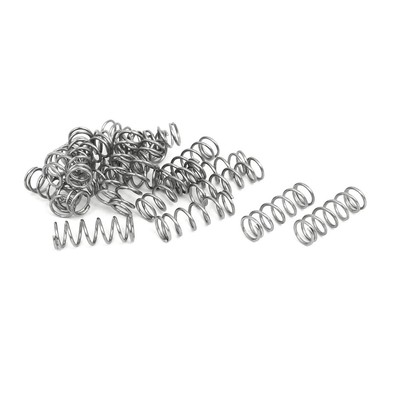 Aexit Druckfedern Aus Edelstahl 304 – 0,8 Mm Draht, 7 Mm Außendurchmesser, 20 Mm Länge, 20 Stück
