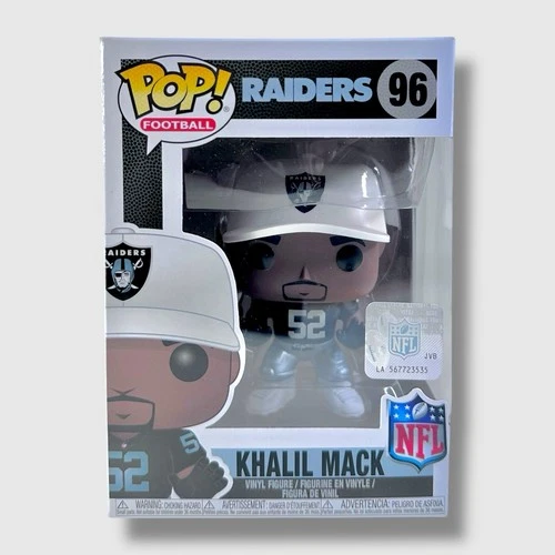 🏈 Funko Pop! #96 Khalil Mack Las Vegas Raiders NFL Figure NEW w/ Protector