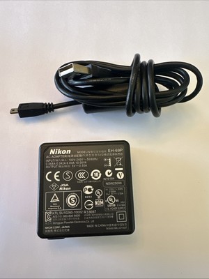 Nikon EH-69P AC Adapter Charger with USB Cable P300 P530 S6300