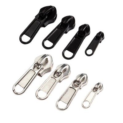 100Pcs Metal Zippers Pull Replacement Zippers Slider For Clothing Luggage Bag