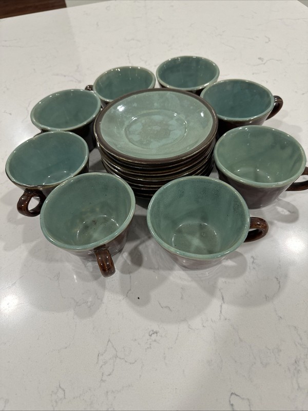 John B Taylor Country Fare Zanesville Set of 6 Coffee Cups & Saucers - See Note