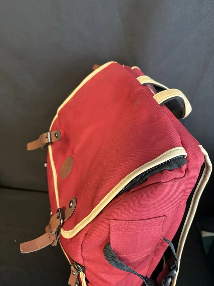 Mochila de fotografía GOgroove tamaño completo DSLR (roja) para cámara y computadora portátil Foto 3 de 4