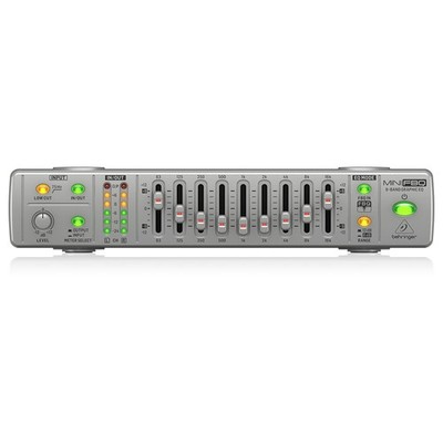 Behringer MiniFBQ FBQ800 Ultra-Compact 9-Band Graphic Equalizer with FBQ