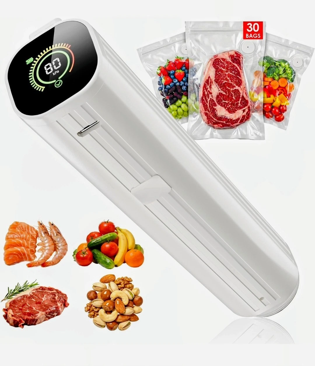 Compact Vacuum Sealer for Food (Vacuum Sealer Machine + 30 Reusable Vacuum Ba...
Opens in a new wind