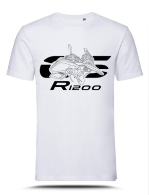 Grafik T-Shirt R 1200 GS 2017-2018 Silhouette Style TS-BM-017 White