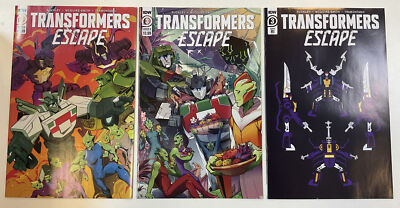 TRANSFORMERS ESCAPE #3 Cover A + B + RI 1:10 IDW Comics Veregge Set Of 3
