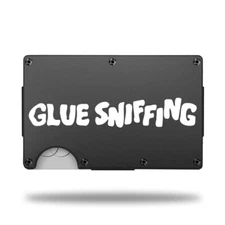 Custom Laser Engraved Wallet - GLUE SNIFFING - GREAT GIFT WALLET