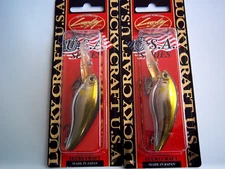 (LOT OF 2)-LUCKY CRAFT CB-250 CRANKBAIT LURES 1/2 OZ & 2 1/2" METALLIC AYU COLOR