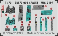 MW22 Eduard 3DL72003 MIG-21PF Space 1/72 3D Decal For Eduard