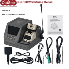 3-in-1 80W Soldering Station Solder Station with T210 T245 T115 Handles GVM H3