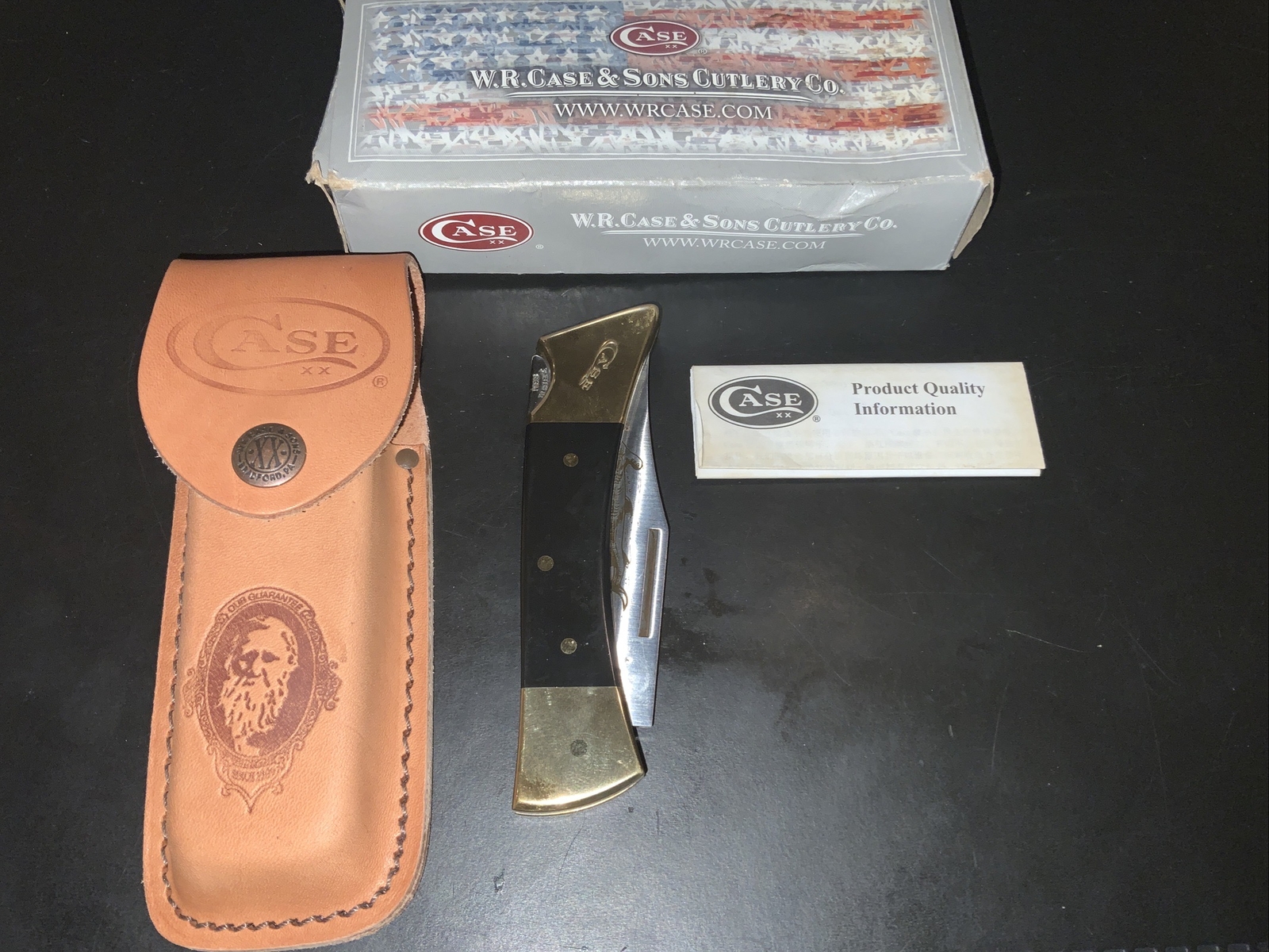 2014 Case XX 2159L SS Hammerhead Lock Back Pocket Knife W/ Pouch New In