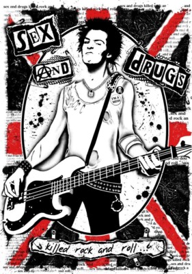 Sid Vicious Sticker (2 inch) Punk Rock 70s Rebel God Save The Queen Addiction