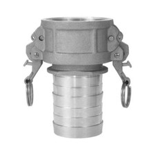 Self Locking Camlock Fitting, Type C, Aluminum, 2" Female Camlock Coupler x 2...