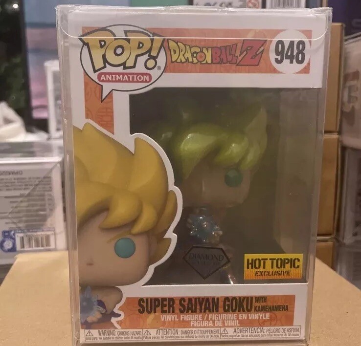 Sale Funko Pop:super Saiyan Goku W/Kamehameha #948 Diamond Ht Exclusive W/Protector