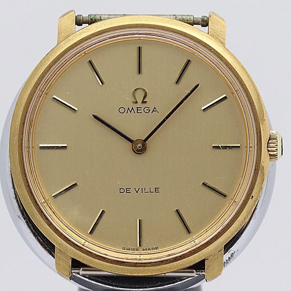 OMEGA DeVille TOOL104 TOOL 104 Handaufzug Uhr Gold Dial 240505T | eBay