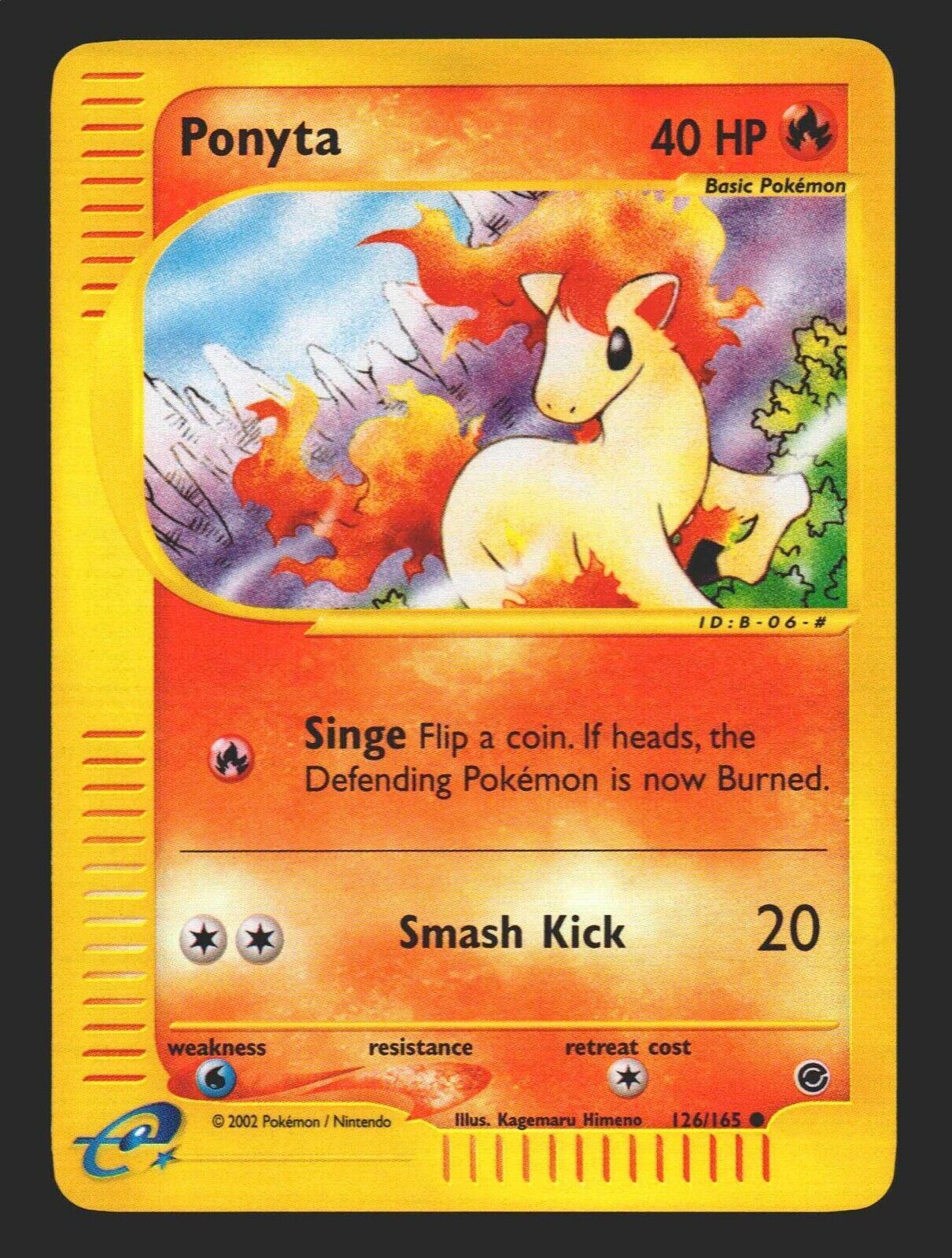 Pokemon Ponyta 126/165 Common Reverse Holo Expedition Card NM