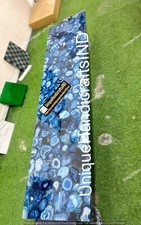 Backlit Semiprecious Stone,Blue Onyx Agate Tile,Natural Gemstone Slab table Tops