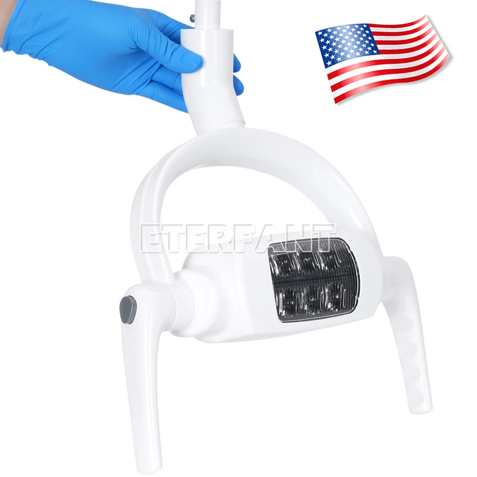 Silla Dental Portátil Azul Examen Plegable Silla/6LED Lámpara Oral Sin Sombras Luz EE. UU. Foto 4 de 4