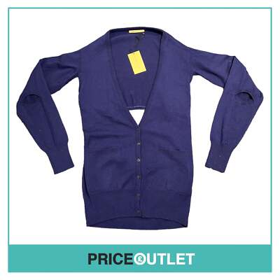 Christopher Kane - Navy Cashmere Cut Out Cardigan - Size S - BRAND NEW WITH TAGS
