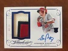 2016 panini flawless baseball Stephen Piscotty Rookie Patch Auto Sapphire 8/15