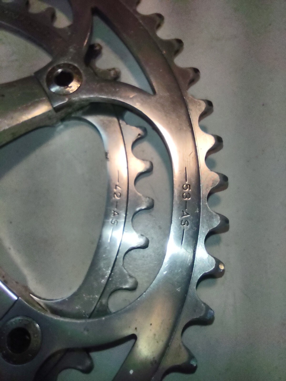 Vintage Campagnolo Athena Crankset 170 53t /42t rings 