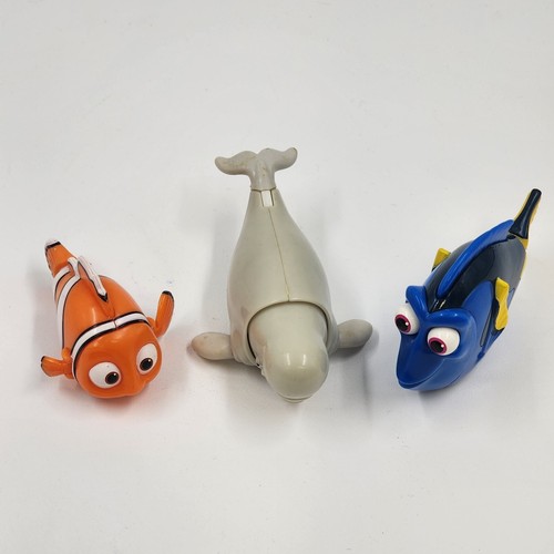 Findet Nemo Roller Rad Spielzeug 3 Stück Bailey Wal Nemo Clown Dorie Blue Tang Fisch - Bild 3 von 24