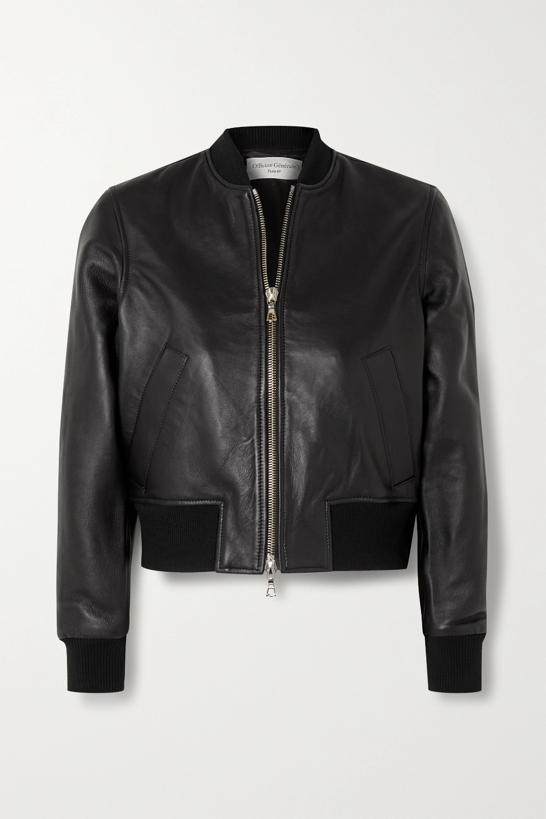 Womens Real Leather Black Bomber Jacket Retro Café Racer Soft Lambskin Coat- 224