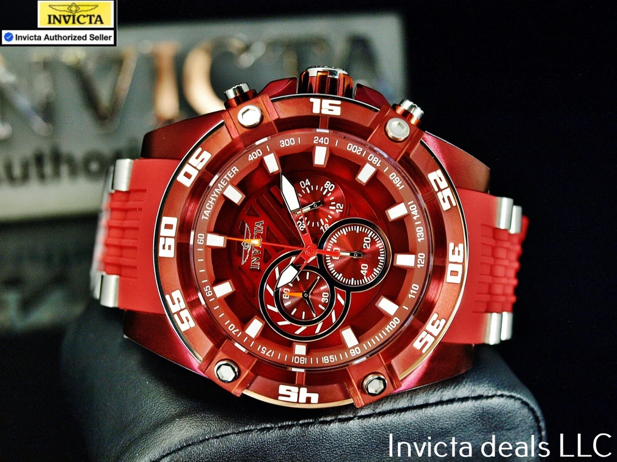 Burgundy invicta cheap watch
