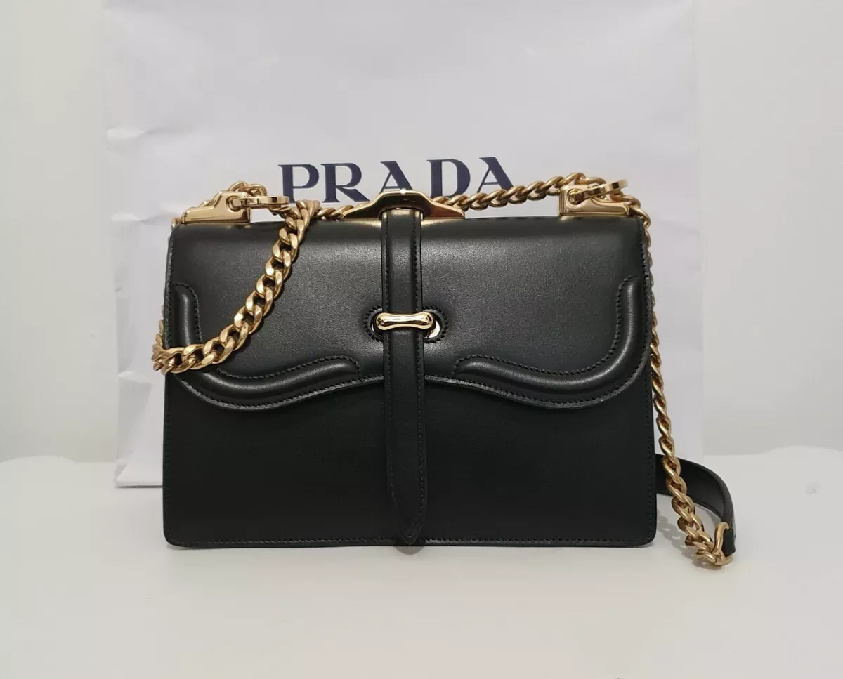 Prada Saffiano Pattina Flap Bag w/Tags - Neutrals Shoulder Bags