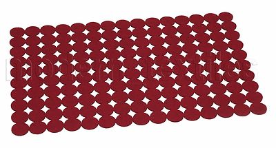 MODERN Pack of 2 Felt Mats PLACEMAT TABLE Mat Openwork RINGS MAROON ...