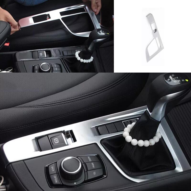 2018-2021 Matte Silver For BMW X2 F39 Car Central Console Gear Shift Strip Cover