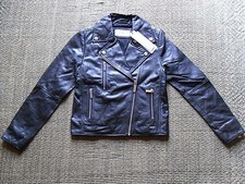 GIUBBOTTO CHIODO DONNA VERA PELLE CALVIN KLEIN JEANS TAGLIA S NUOVO VERO AFFARE