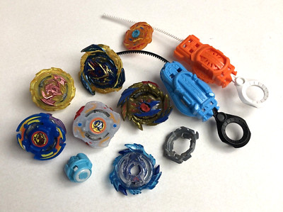 Misc Beyblade Lot - Spin Tops Launchers Ripcords Bey Blades Burst Turbo