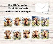 10 - Blank Note Cards with Envelopes - All Occasion #006