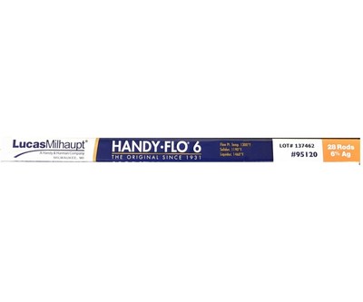 LUCAS MILHAUPT HANDY FLO 6 BRAZING RODS 28 STICKS