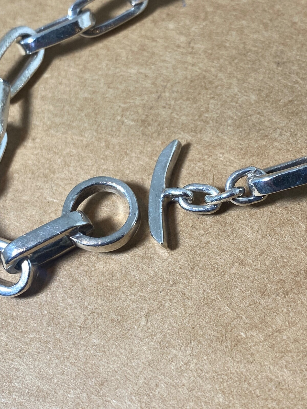 925 Sterling Silver Rectangular Cable Link Bracel… - image 3