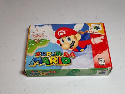 Super Mario 64 (Nintendo N64, 1996) Authentic Game Complete CIB TESTED/WORKS!!