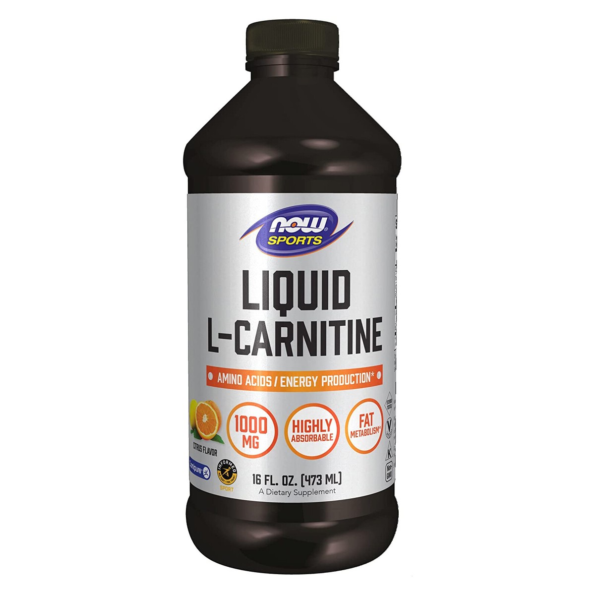 now foods l-carnitine 1000 mg NOW FOODS L-Carnitine Liquid 1000 mg Citrus 16 fl oz
