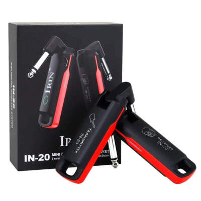 IRIN IN-20 Guitar Wireless System 100 UHF Channels Rechargeable Audio Wireless T